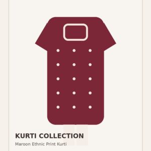 Maroon Ethnic Print Kurti