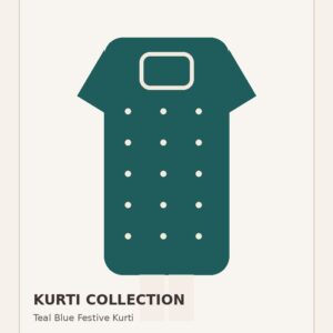 Teal Blue Festive Kurti