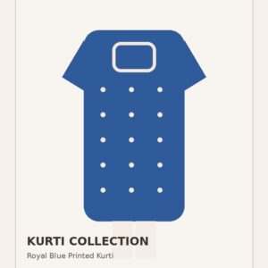 Royal Blue Printed Kurti