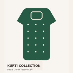 Bottle Green Festive Kurti